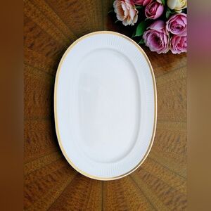 Royal Copenhagen Tunna (Ribbed) Oval Serving Platter,